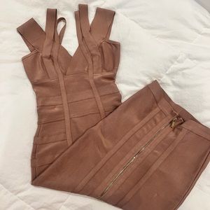 House of CB midi dress Mimitaupe off shoulder Bandage Dress